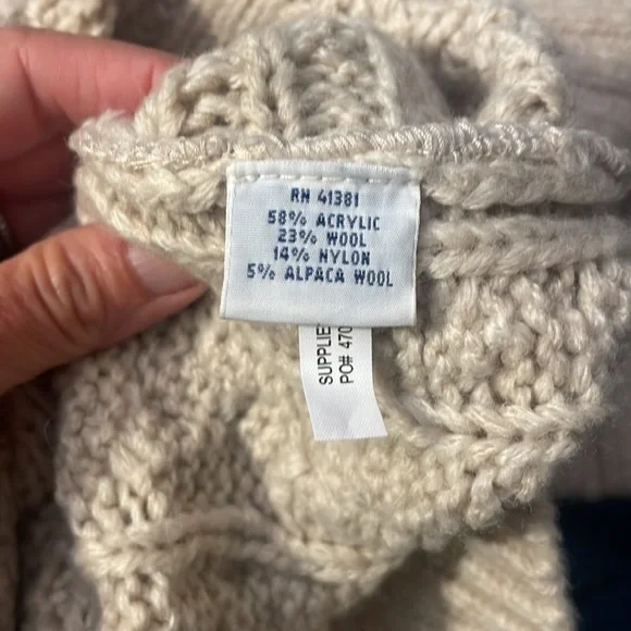 Polo Ralph Lauren Cable Knit Ribbed Wool Blend Sweater - Picture 5 of 6